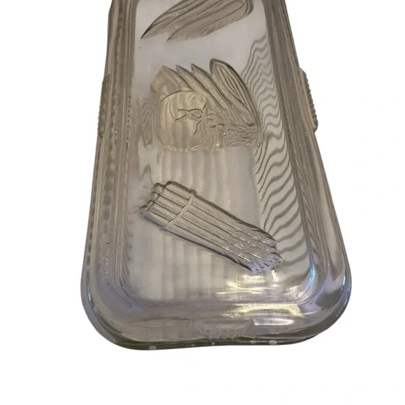 VTG Federal Glass Clear Refrigerator Storage Dishes/Lids Vegetable USA Set of 2 - Picture 4 of 9